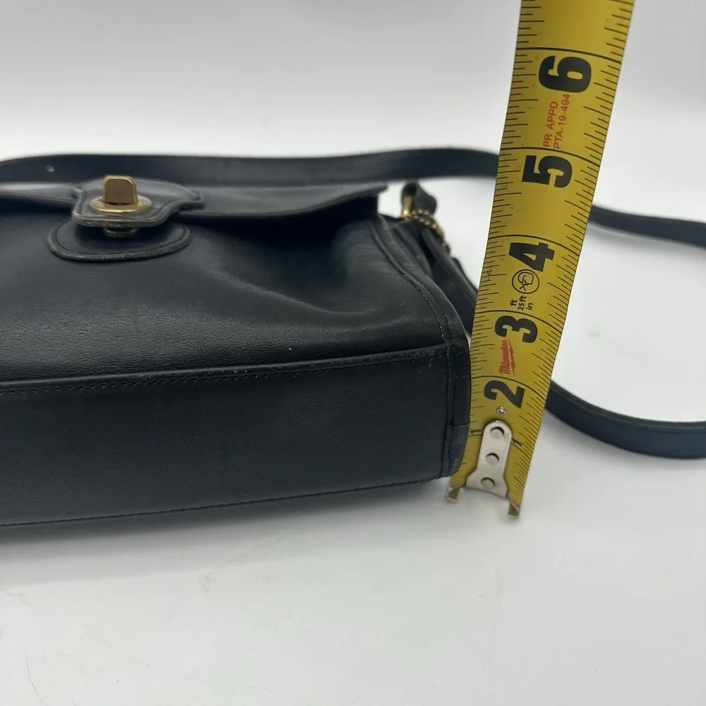 Vintage‎ Coach Devon Crossbody Bag Black Leather Handbag No 0255 235 - Picture 6 of 15